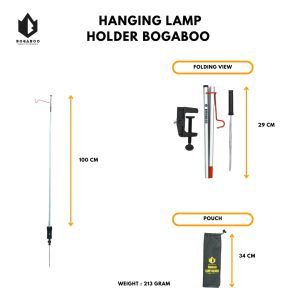 BOGABOO Hanging Lamp Holder - Gantungan Lampu - Tiang Lampu Lentera Senter - TIANG lampu lipat bogaboo