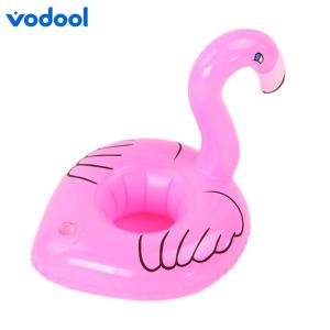 VODOOL 20 Pcs Inflatable Flamingo Drink Holder for Beverage Cans Cups Swimming Pool Float Floating Coaster for Adult Pool Party