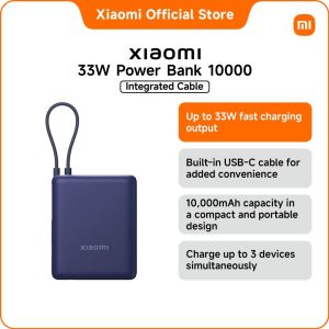 Xiaomi Power Bank 3C Certified 10000mAh 33W (Built-in Cable) Pocket size Fast Charging Powerbank CCC