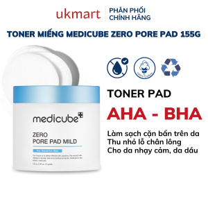 Hộp 70 Miếng Toner Pad Làm Sạch Lỗ Chân Lông Medicube Zero Pore Pad Mild 155g - XANH DƯƠNG