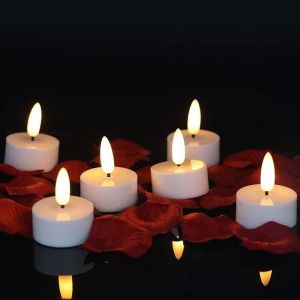 LED Tea Light Flameless Candles Flicker with Timer (6 Hours on and 18 Hours Off) for Home Party Decor Festival Holiday Cellection Warm White Pack of 12