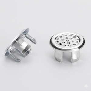 Bath Sink Round Ring Overflow Cover Spare Sink Basin Cap Tidy Chrome Trim Ceramic Basin Overflow Ring for Bathroom
