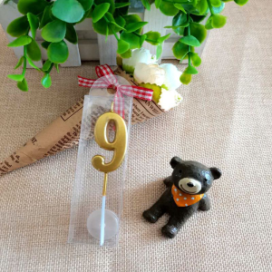 Golden Digital Candle 0-9 Birthday Cake Decoration Birthday Party Needs Decorations/Wedding Anniversary Decoration