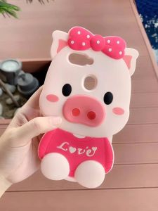 3D piggy Cartoon Character Oppo F7 A37 Vivo V15pro Y81 Y83 Samsung J4plus silicon case