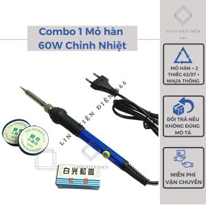 Mỏ hàn thiếc mini 60w hàn chì điện tử chỉnh nhiệt combo 5 thứ