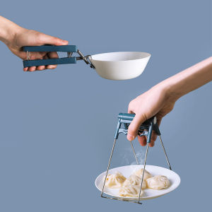 (Clearance) Hot Plate Gripper Stainless Steel Bowl Clip Kitchen Retriever Tongs Bowl Folding Dish Pan Clipper Tong Clamp Holder
