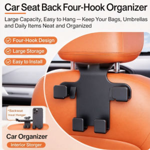 Car Headrest Hook Phone Holder Multifunctional Car Hook Rear Seat Back Hook 2 In 1 Car Phone Holder Organizer Car Interior Accessories