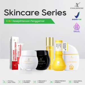 NEW!!6 IN 1 SKINCARE SERIES (1BRIGHTENNING CREAM+1TONER+1ACNE SERUM+1SET MOISTURIZER+1SUNSCREEN) Perawatan Pelembab Wajah Ceramide