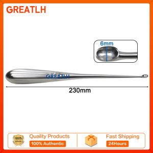 GREATLH Stainless Steel Bone Curette Bone Spoon 230mm Length Orthopedic Surgical Instrument