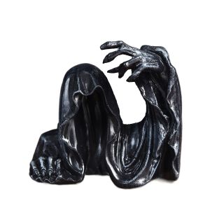 GIGBM Gothic Half-body Ghost Hand Statue Atmosphere Design Handmade Grim Reaper Ornaments Funny Resin Craft Halloween Grim Reaper Home Ornament