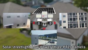 V380 Ai Solar Camera+ Lighting 15MP 3 Lens Outdoor WiFi CCTV Floodlight Night Vision 2-Way Audio Surveillance Cam