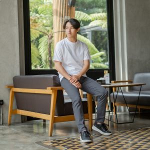 BAPIN Celana Chino Panjang - Grey