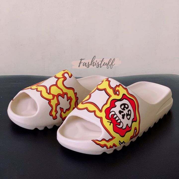 Slippers Graffiti Yeezy Slides Onhand Yeezy Slide Resin X Kanye