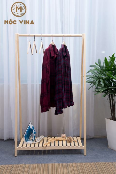 Giá Treo Quần Áo ❤️ Kệ Để Đồ Chữ A - Sào Treo Đồ 1 Tầng Gỗ Thông Tự Nhiên Phong Cách Hàn Quốc
