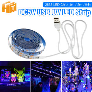 Hunta DC 5V USB Cuttable UV Light Strip Flexible 2835 UV LED Light Strip Indoor Wall Atmosphere Decoration Light Strip 可裁剪USBUV灯带