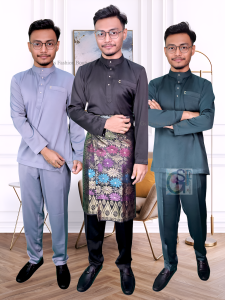 (Free Butang) Full Set baju malayu shirt for men traditional casual short sleeve S-XXL in 10 colors