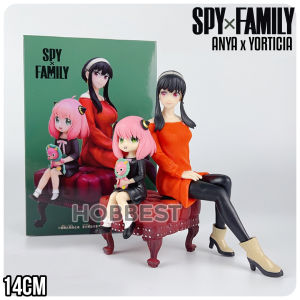 Action Figure SPY X FAMILY : ANYA x YOR isi 2 pcs Miniatur Topper Kue Pajangan Mobil Mainan Yorticia Forger Sitting