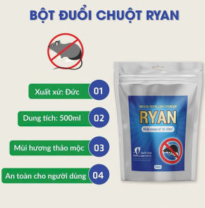 Bột Đuổi Chuột 500G RYAN Thảo Mộc- Hàng Chính Hãng - Chiết Xuất Thiên Nhiên - Xua Đuổi Chuột Rắn Sân Nhà Ruộng Lúa