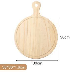Pizza Plate Wood Pallet Wooden Pizza board Round with Hand Pizza Baking Tray Pizza Stone Cutting Board Platter Pizza Cake Bakeware Tools