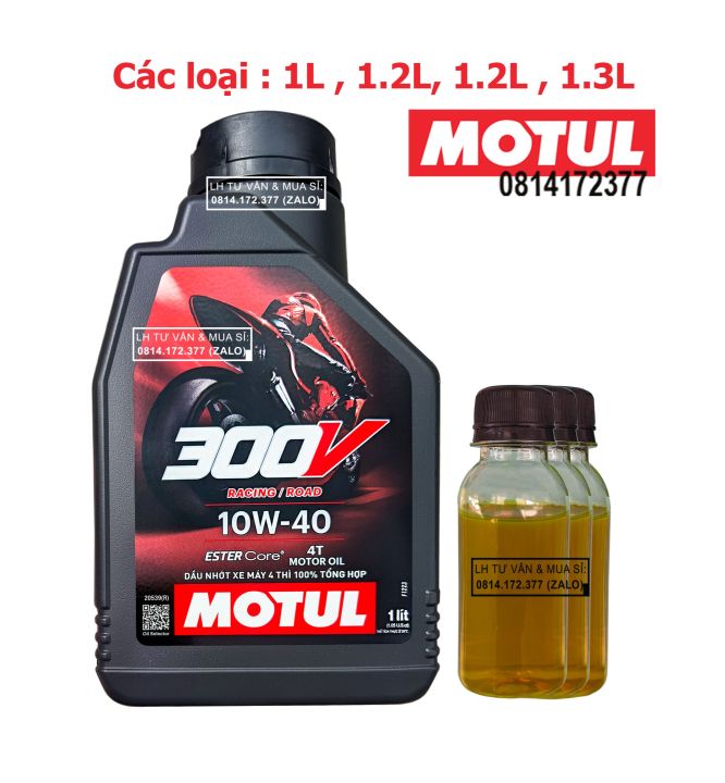 Dầu nhớt tổng hợp xe số, xe côn tay Motul 300V Factory Line 10w40