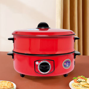 [Eqrbtl] จานอุ่นไฟฟ้ามัลติฟังก์ชัน กระทะไฟฟ้าสำหรับอุ่นกระทะนึ่ง