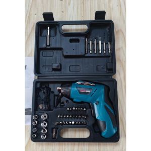 Cordless Electric Screwdriver Drill Tool Set /USB Power Rechargeable Battery 45pcs Tool Kit