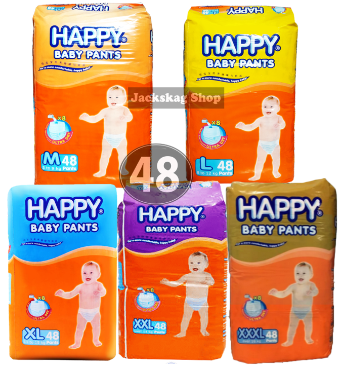 HAPPY PANTS DIAPERS PLUS FREE M L XL 2XL 3XL Ultra Dry