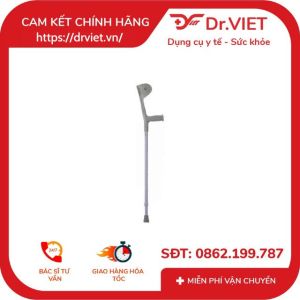 Nạng khuỷu tay hợp kim nhôm Lucass C37-1 Chiếc-Hỗ trợ phục hồi chức năng cho người già người đau chânchân yếu khó đi