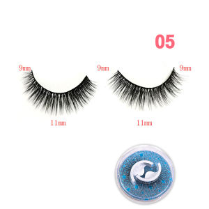 T.Z.ขนตาปลอม 3 D แบบมืออาชีพ มีกาวในตัว  พร้อมกาวรีฟิล false eyelashes