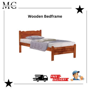 【LOCAL SELLER】RAINEE SOLIDWOOD WOODEN BEDFRAME SINGLE/PULL OUT FREE DELIVERY AND INSTALLATION