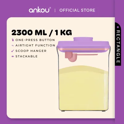 ANKOU Airtight Food Storage/Milk Powder Container - Rectangle (2300ml)