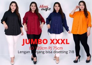 Mooi Outfit - Kemeja Jumbo Wanita Xxxl Ld 100 120 130 Kekinian Bb 75kg 80kg 90kg 100kg Wanita Viral