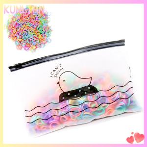 [KUNLIAN] 1000pcs Girls Colourful Disposable Rubber Band Elastic Hair Bands Headband Children Ponytail Holder Bands For Kids Accessories