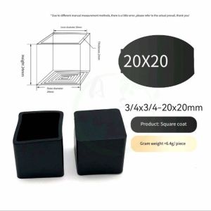 Rubber Footing Square Rectangular Tube Rubber Footing for Stainless Tube Not For G.I Pipe ( Price 1 pcs)