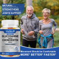 Mulittea 60 Counts Glucosamine with Chondroitin Gummies Supports Occasional Joint Pain Relief Helps Inflammatory Response. 