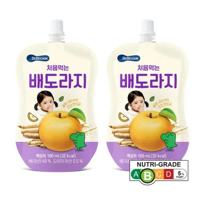 BebeCook Brewed Korean Golden Pear Drink W Bellflower Root - (2 X 100ML)