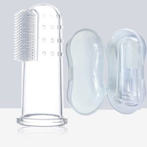 KAIHUA Sikat Lidah Bayi Sikat Gigi Lidah Bayi Silikon FINGGER TOOH BRUSH FREE KOTAK Food Grade BPA FREE SS165