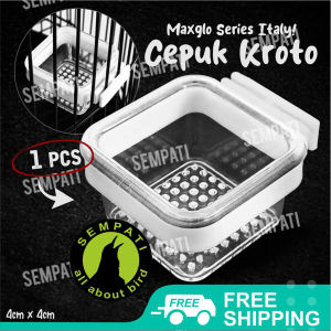 SEMPATI  Cepuk Kroto Kotak Maxglo Max Glo Cepuk Wadah Ulat Jangkrik Pur Kotak Bening Transparan Wadah Tempat Kroto Pakan Makanan Burung Murai Kacer Pleci