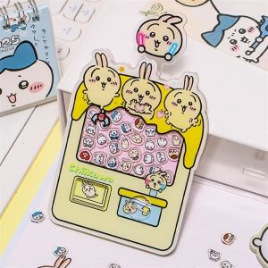 Chiikawa Acrylic Game Machine Cute Kawaii Cartoon Usagi Hachiware Shake Acrylic Keychain Creative Personalized Bag Pendant