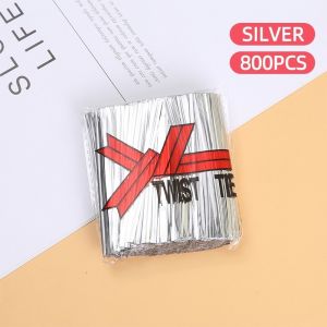 800Pcs/Pack 5Color Metallic Twist Tie For Bread Lollipop Cookies Souvenirs Packaging Twist Ties Wire