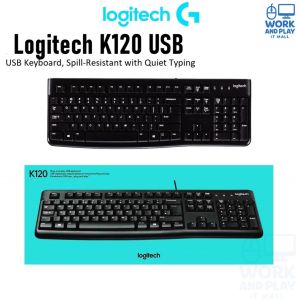 คีย์บอร์ด Logitech K120 USB Wired Keyboard (TH/EN) คีย์ไทย-อังกฤษ รับประกัน 3 - Y