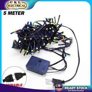 2024 Lampu Raya Lilap Lip Lap Kelip Warna Wani Ultra Sharp Bright LED String Fairy Light Outdoor Indoor Decoration