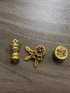 3pcs hạt charm hợp kim cho Handmade Phật Giáo thần chú hình mặt dây chuyền phụ kiện tôn giáo bông tai vòng cổ các bộ phận