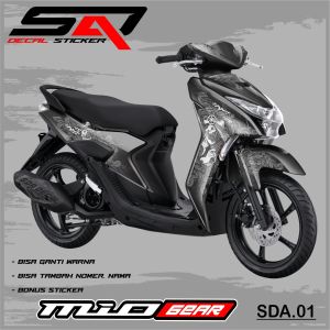 Decal Stiker Custoom Full Body Mio Gear 125 - Dekal Sticker Variasi Motor Mio Gear SDA.01