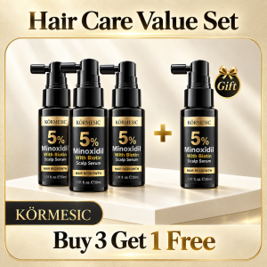 Kormesic 5% Minoxidil with Biotin Scalp Serum Promotes Hair Regrowth Strengthens Follicles 30ML