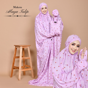 Mukena Bali Abaya Motif Tulip By Zahwa Bahan Rayon Janger Untuk Remaja Dan Dewasa Termurah Kekinian