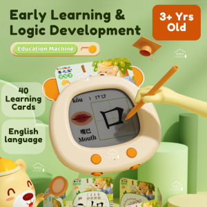 Kids Learning Chinese Flash Card Reader Bilingual Drawing Writing Tracing Board Educational Toy Gift