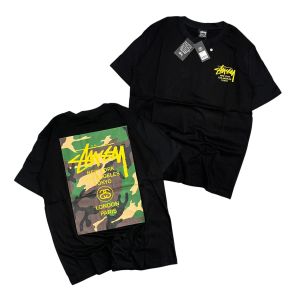 Kaos Stussy  - tshirt stussy - kaos pria - tshirt pria - baju pria - kaos pria stussy CAMO HITAM
