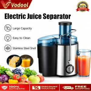 👍 【Pulp and Juice Separation】👍Multi-Function Electric Juicer with Adjustable Speeds for Healthy Fruit and Veggie Drinks