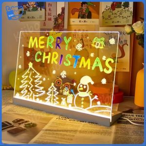 BALODY LED Acrylic Planner List Board DIY Akrilik Drawing Papan Lukisan Ajaib untuk Anak Mainan Edukasi Anak